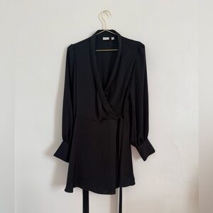 Babaton satin wrap dress